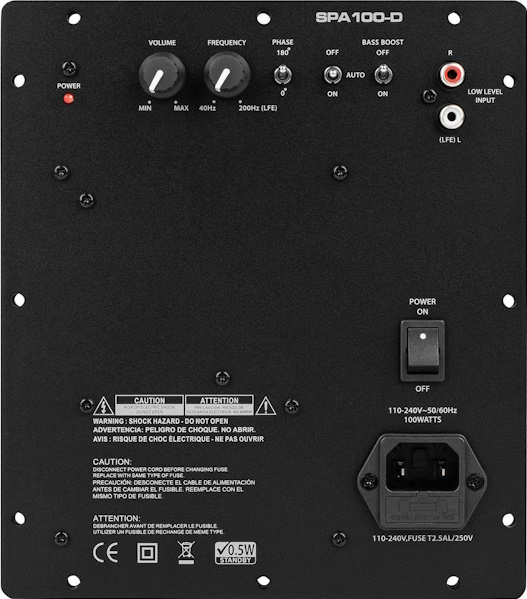 Amplificateur Dayton SPA100 vue de face
